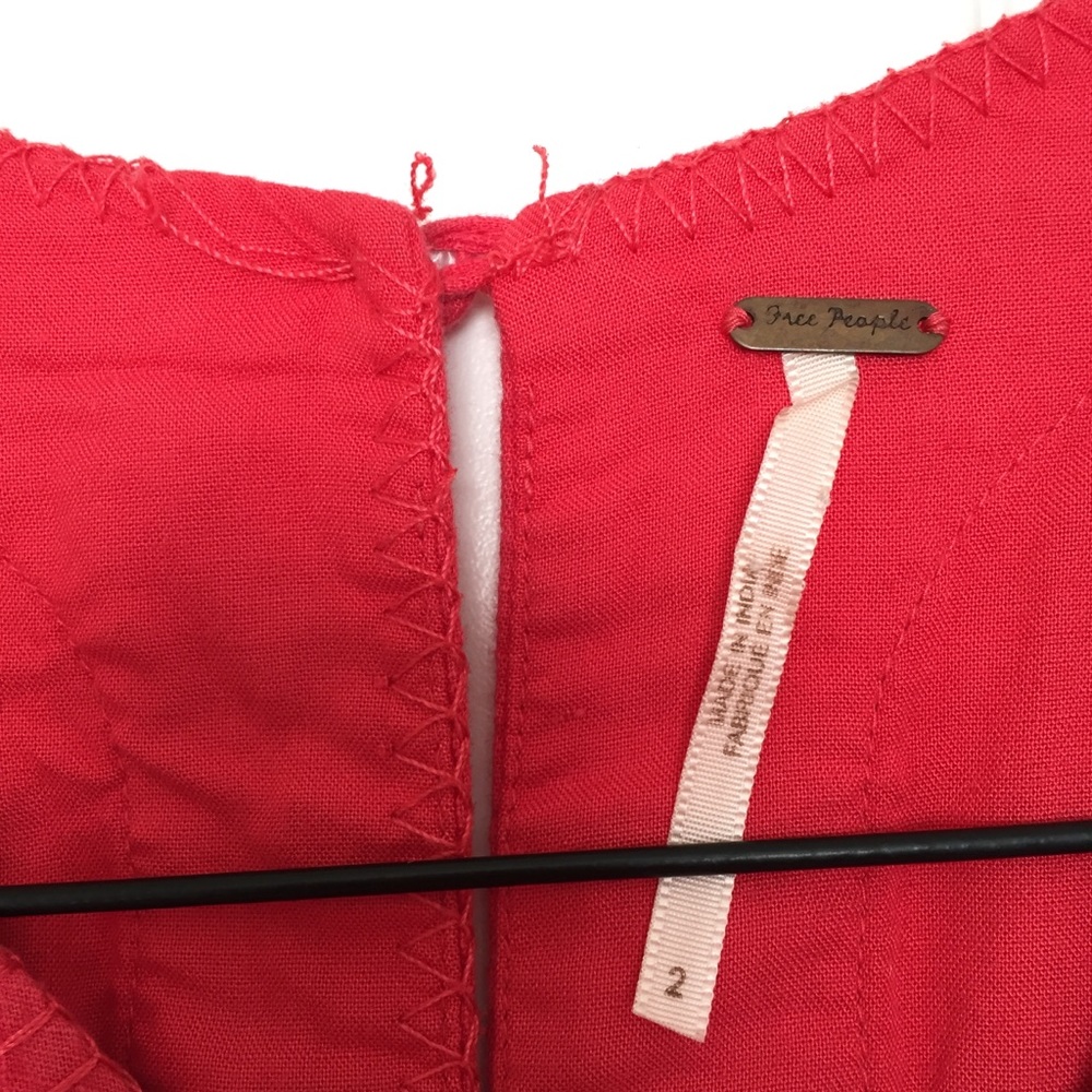 Free People Coral Birds of a Feather Mini Dress - Picture 8 of 8